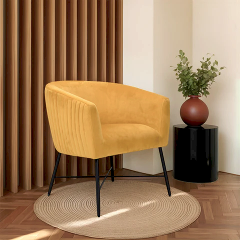 Rovigo Mustard Velvet Occasional Chair